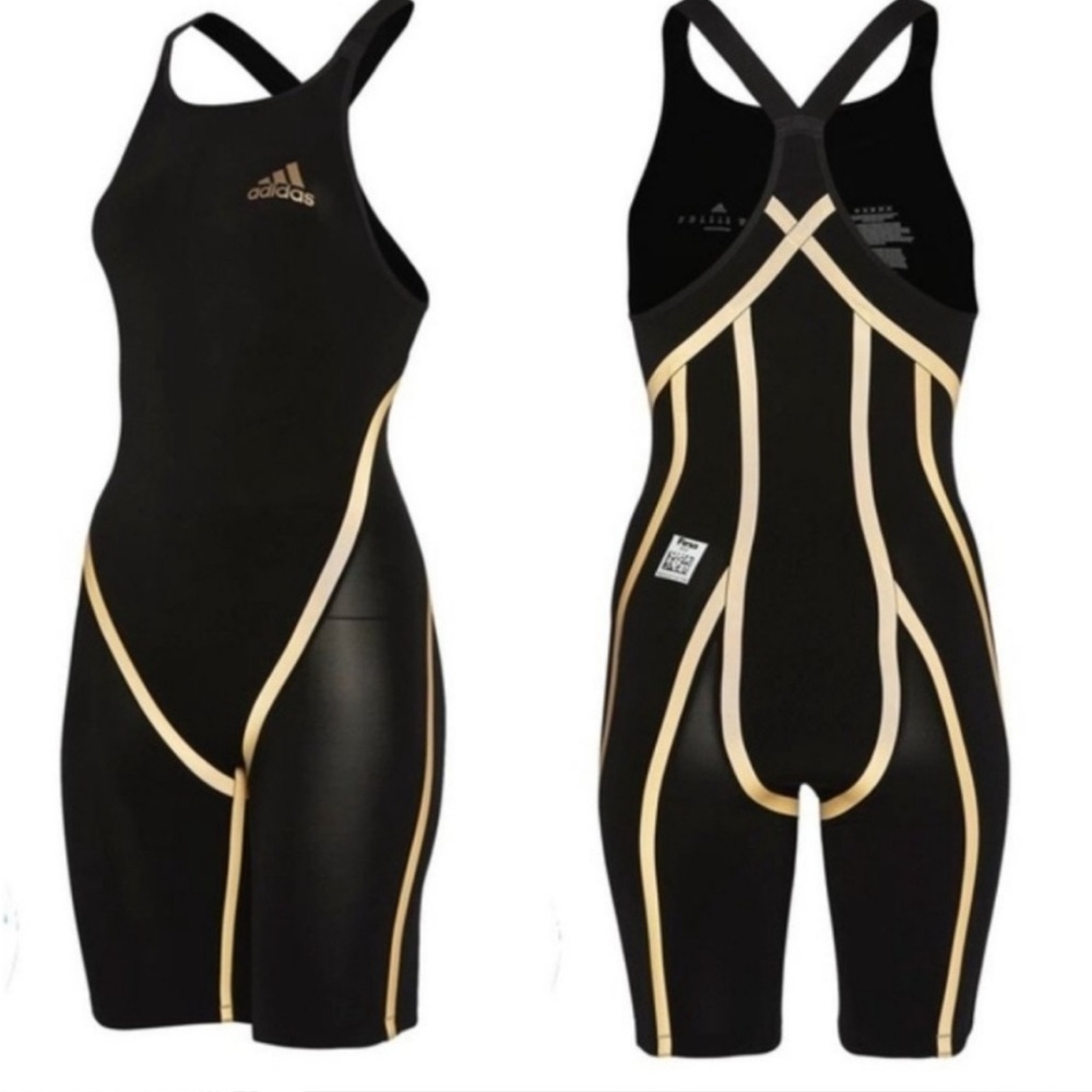 Adidas ADIZERO 16” Black Gold Competition‎ Swimsuit